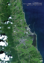 だいちから見た日本の都市 相馬市周辺：衛星画像（ポスター仕上げ）