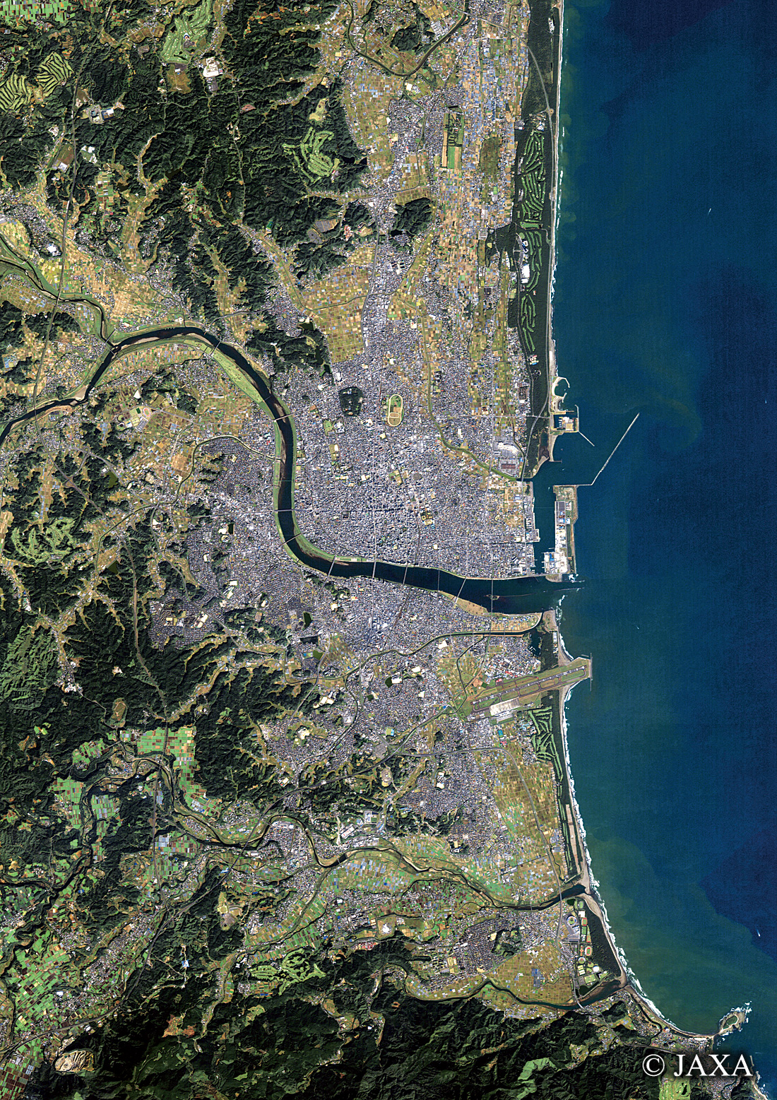 だいちから見た日本の都市 宮崎市:衛星画像