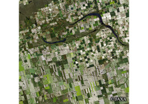 だいちから見た世界の都市 アルバータ州南部：衛星画像