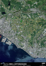 だいちから見た日本の都市 神戸市西区周辺：衛星画像（ポスター仕上げ）
