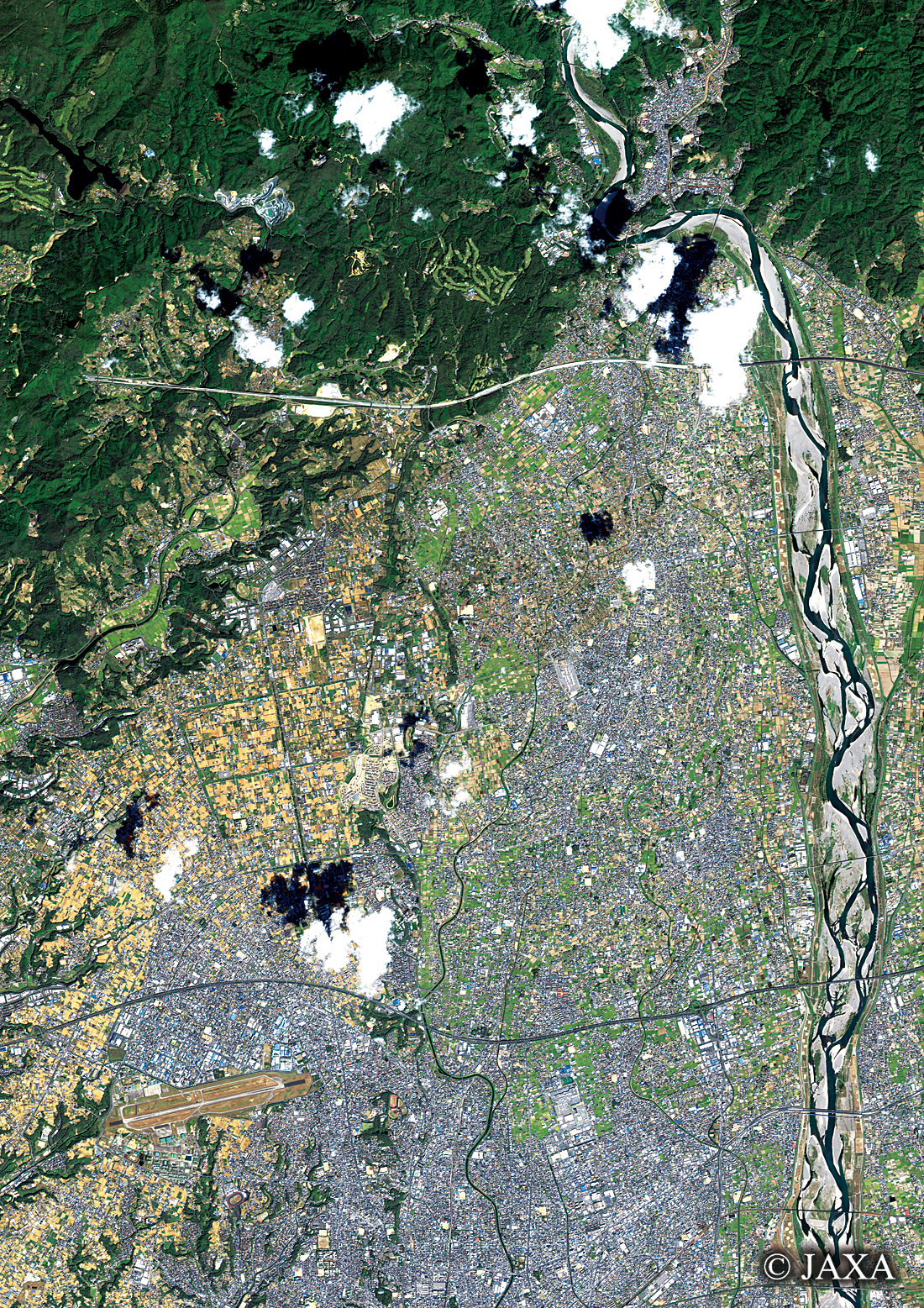 だいちから見た日本の都市 浜松市浜北区周辺:衛星画像