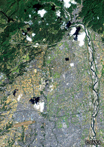 だいちから見た日本の都市 浜松市浜北区周辺：衛星画像