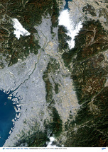 だいちから見た日本の都市 近畿地方：衛星画像（ポスター仕上げ）