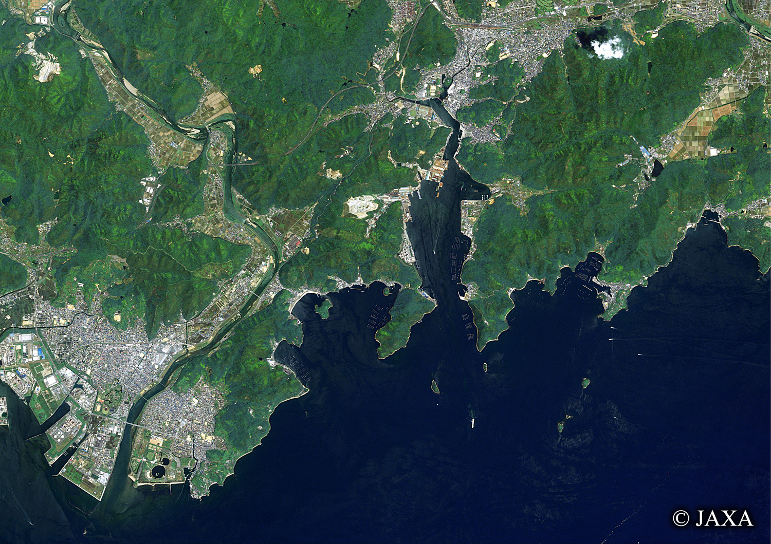 だいちから見た日本の都市 相生市周辺辺:衛星画像
