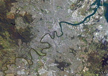 だいちから見た世界の都市 ブリスベン：衛星画像