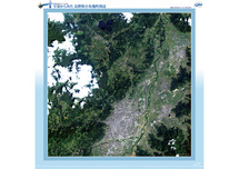 だいちから見た日本の都市 小布施町周辺：衛星画像（ポスター仕上げ）