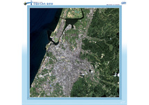だいちから見た日本の都市 金沢市：衛星画像（ポスター仕上げ）