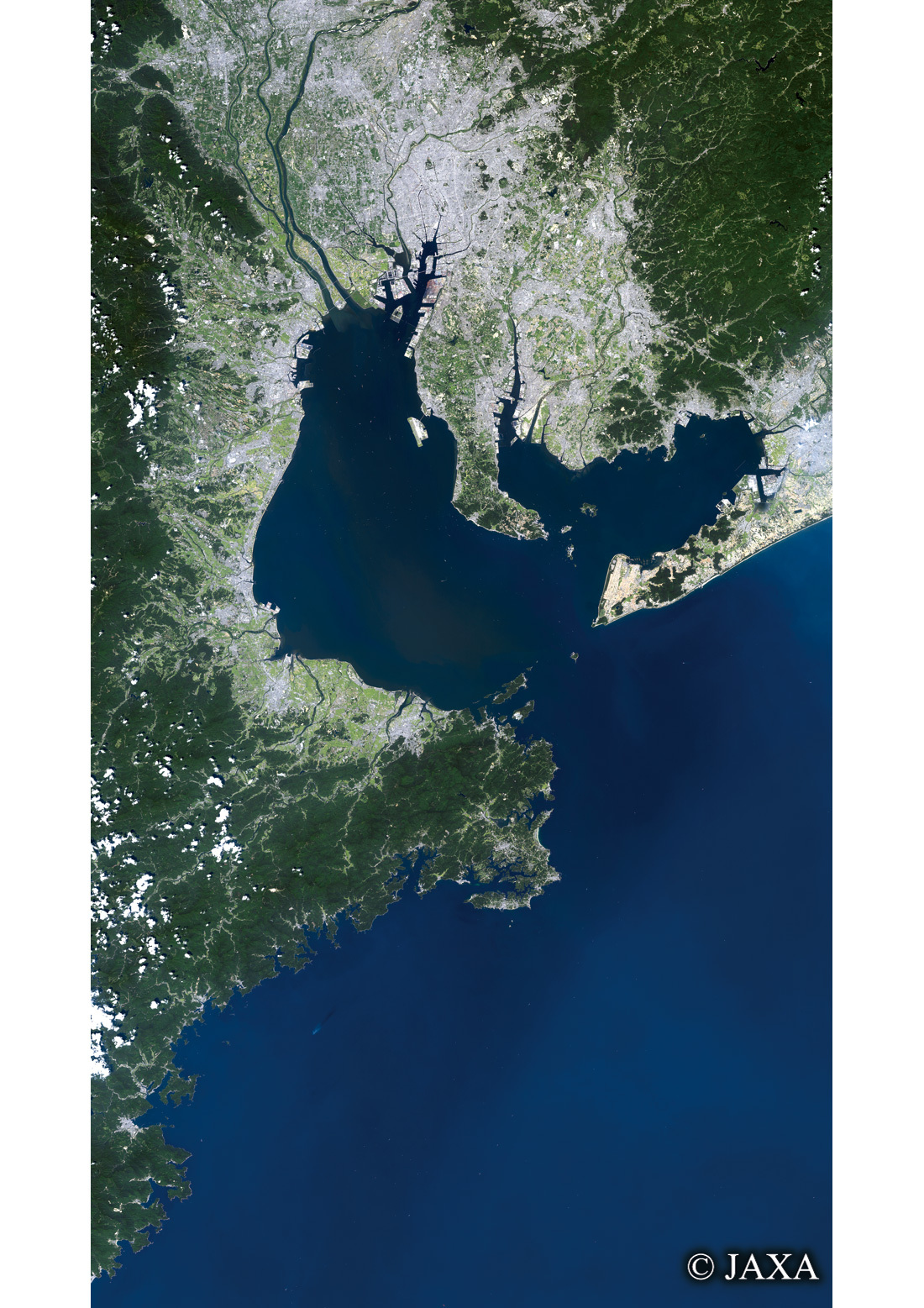 だいちから見た日本の都市 伊勢湾・志摩半島周辺:衛星画像