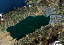 だいちから見た日本の都市 宍道湖周辺：衛星画像