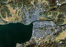 だいちから見た日本の都市 松江市周辺：衛星画像