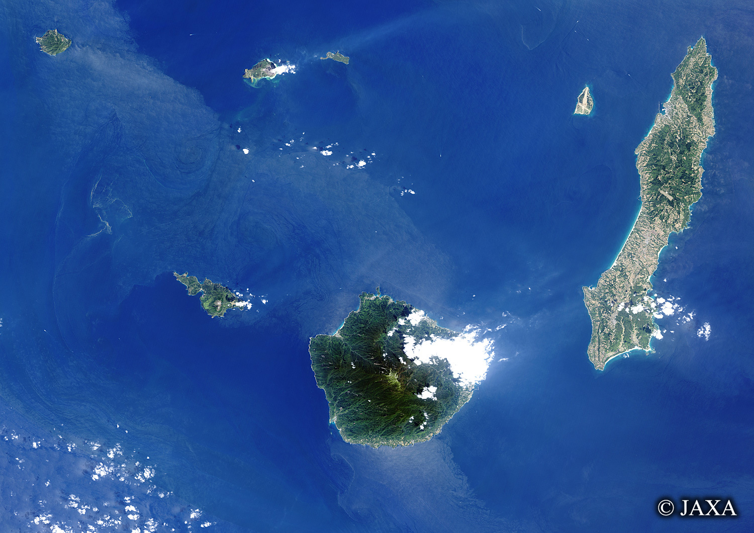 だいちから見た日本の都市 大隅諸島:衛星画像
