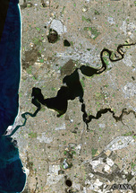 だいちから見た世界の都市 パース：衛星画像