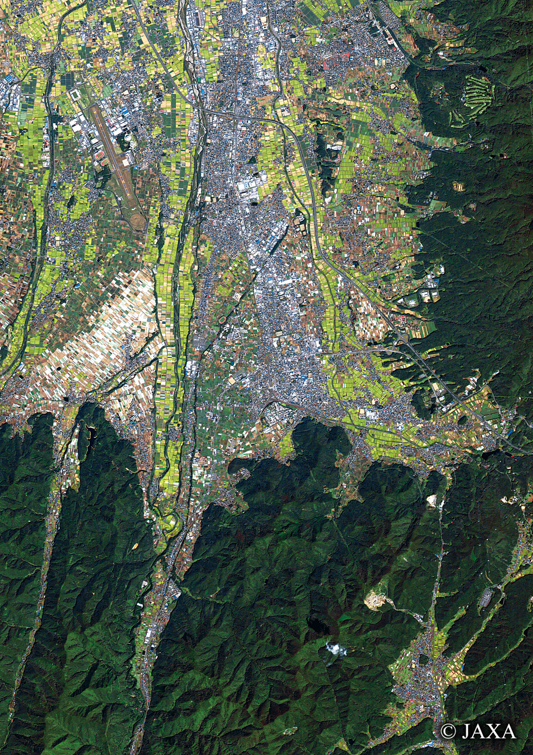 だいちから見た日本の都市 塩尻市:衛星画像