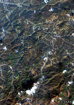 だいちから見た日本の都市 奥出雲町：衛星画像