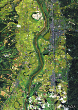 だいちから見た日本の都市 砂川市周辺：衛星画像
