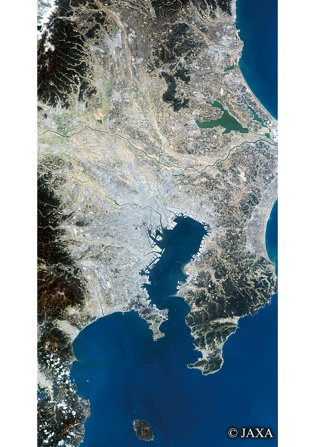 だいちから見た日本の都市 関東地方:衛星画像
