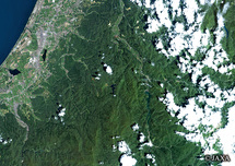 だいちから見た日本の都市 石川県小松市周辺：衛星画像