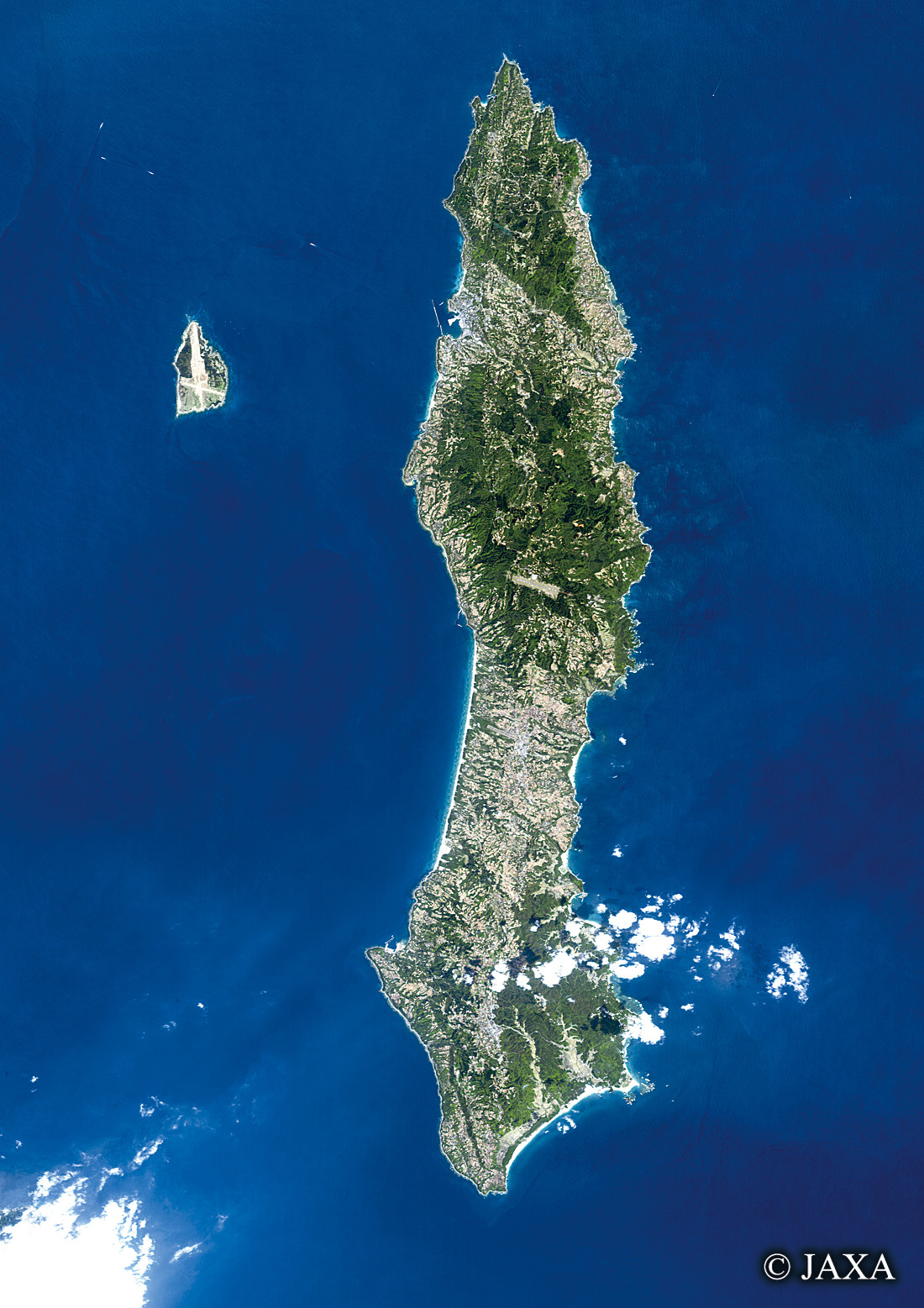 だいちから見た日本の都市 種子島:衛星画像