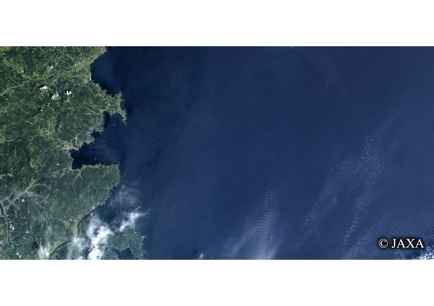 だいちから見た日本の都市 震災前の南三陸町:衛星画像