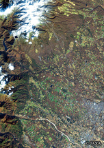 だいちから見た日本の都市 那須：衛星画像