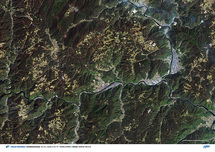 だいちから見た日本の都市 高梁市周辺：衛星画像（ポスター仕上げ）
