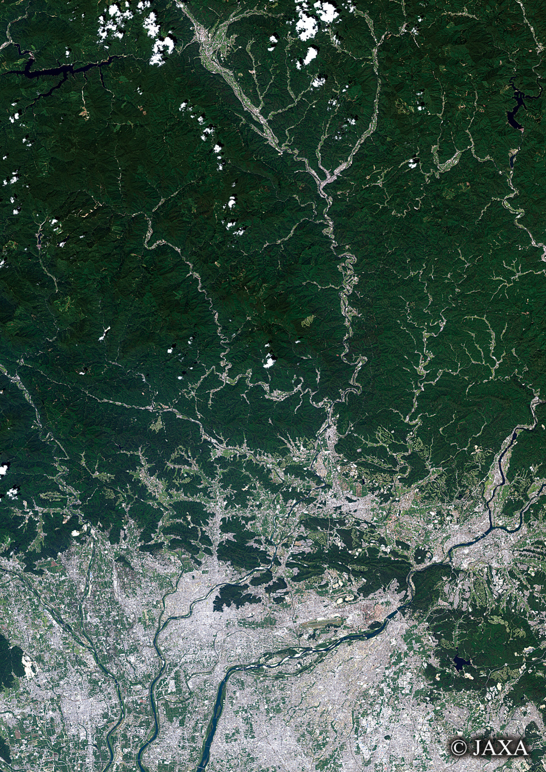 だいちから見た日本の都市 岐阜県:衛星画像