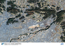 だいちから見た日本の都市 各務原市周辺：衛星画像（ポスター仕上げ）