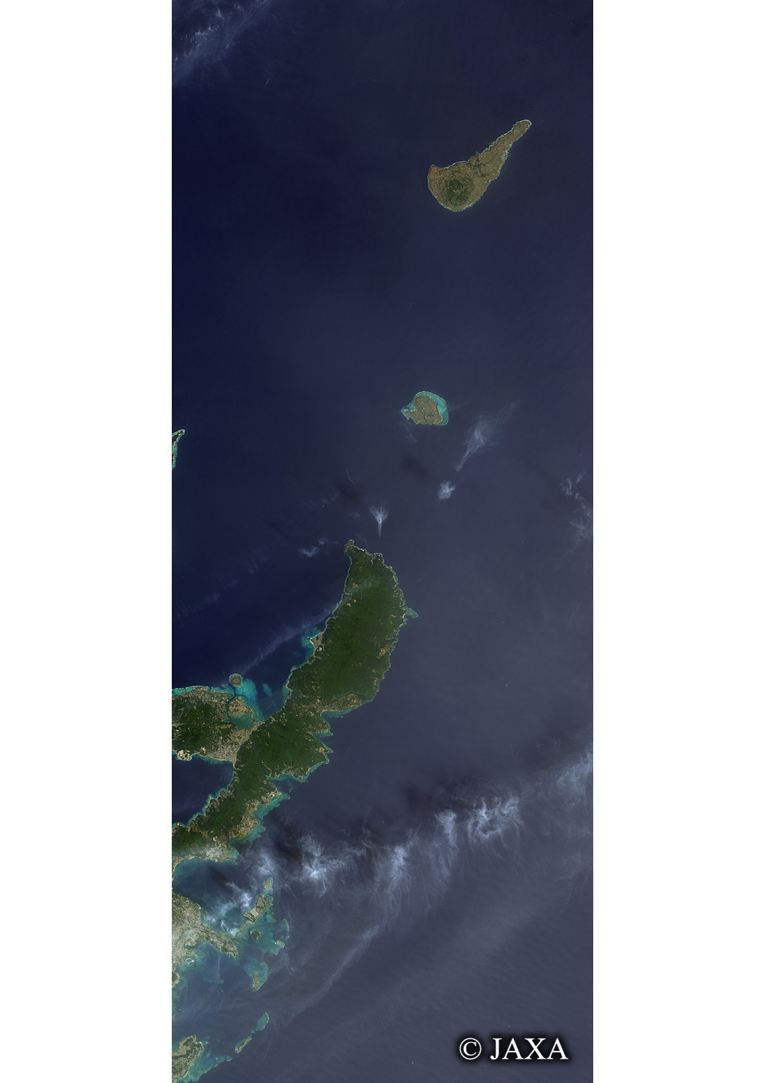 だいちから見た日本の都市 沖縄諸島:衛星画像