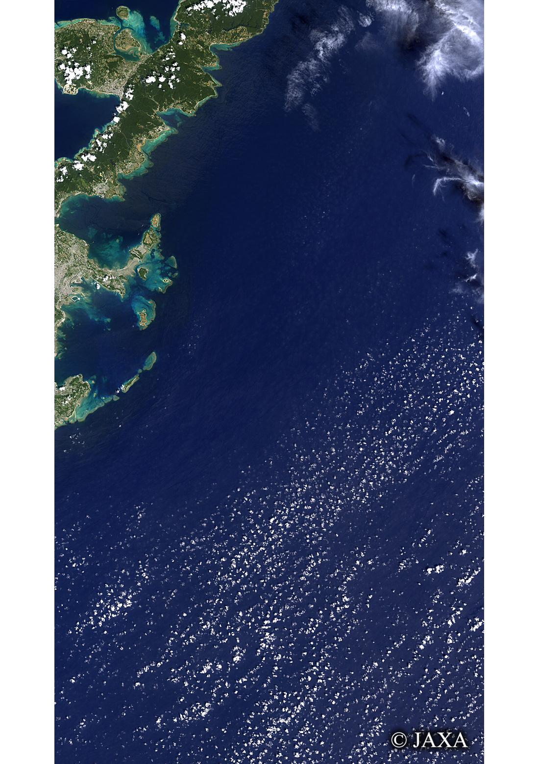 だいちから見た日本の都市 沖縄本島:衛星画像