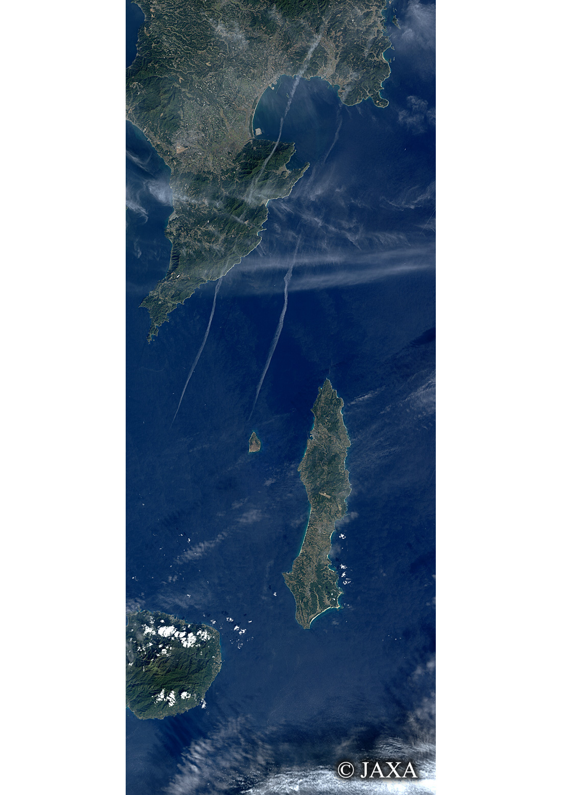 だいちから見た日本の都市 種子島／屋久島:衛星画像