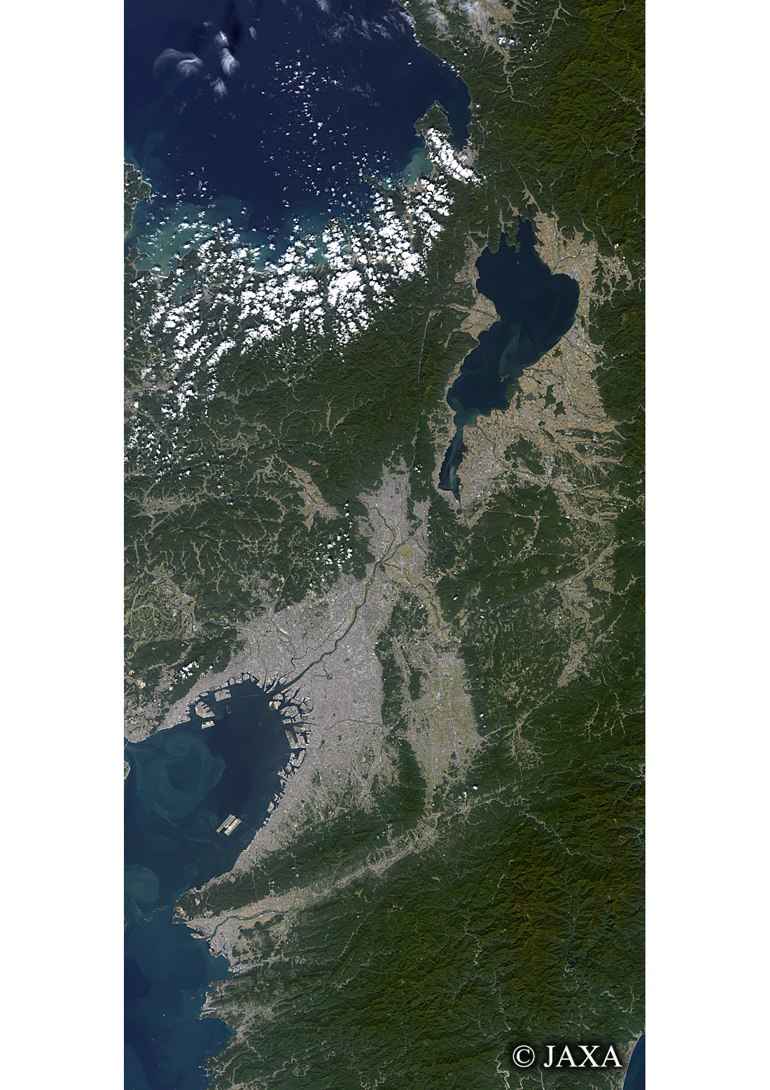 だいちから見た日本の都市 近畿地方:衛星画像