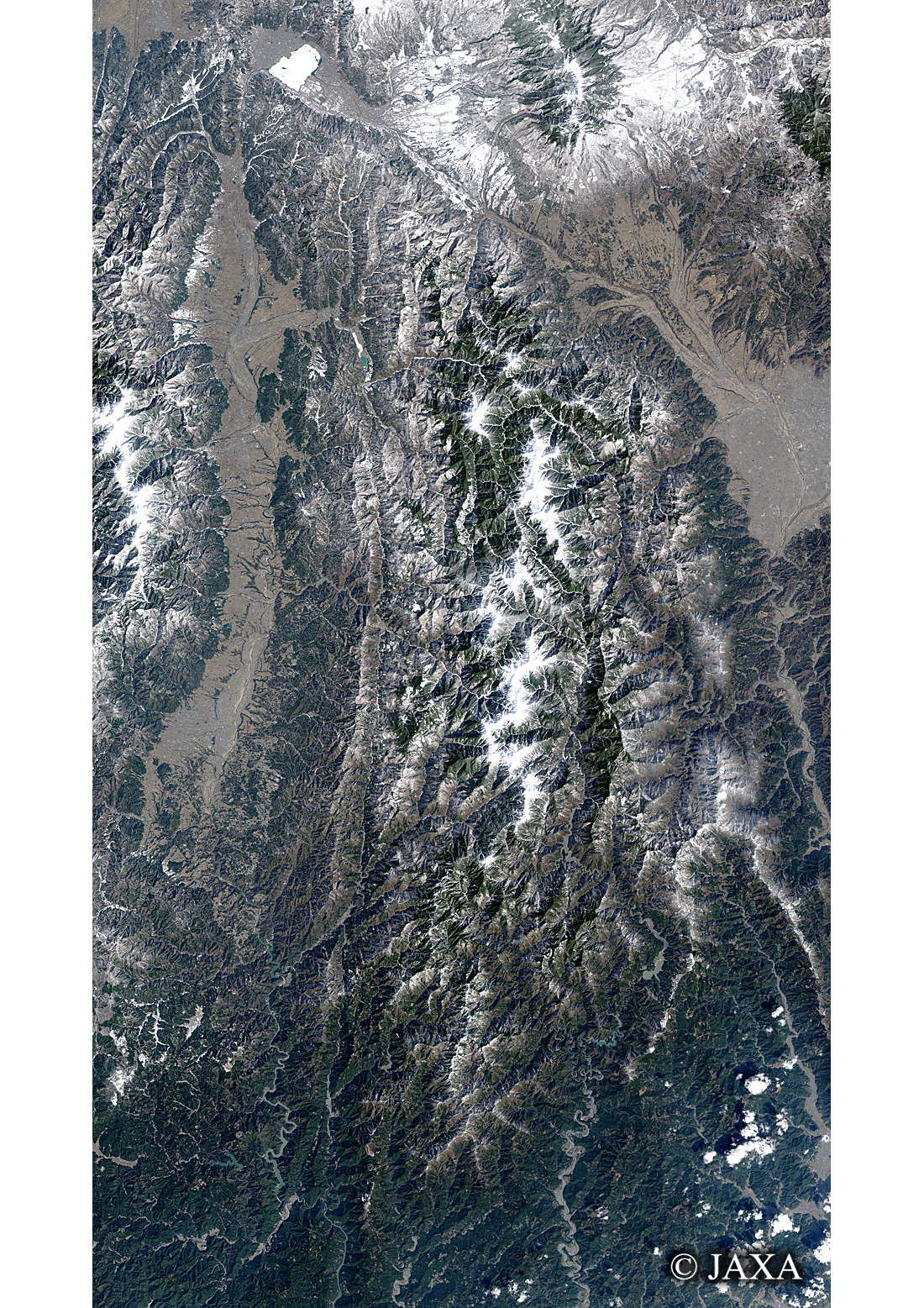 だいちから見た日本の都市 南アルプス:衛星画像