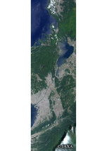 だいちから見た日本の都市 近畿地方：衛星画像