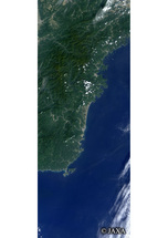 だいちから見た日本の都市 熊野古道：衛星画像