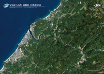 だいちから見た日本の都市 江津市：衛星画像（ポスター仕上げ）
