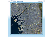 だいちから見た日本の都市 大阪府：衛星画像（ポスター仕上げ）