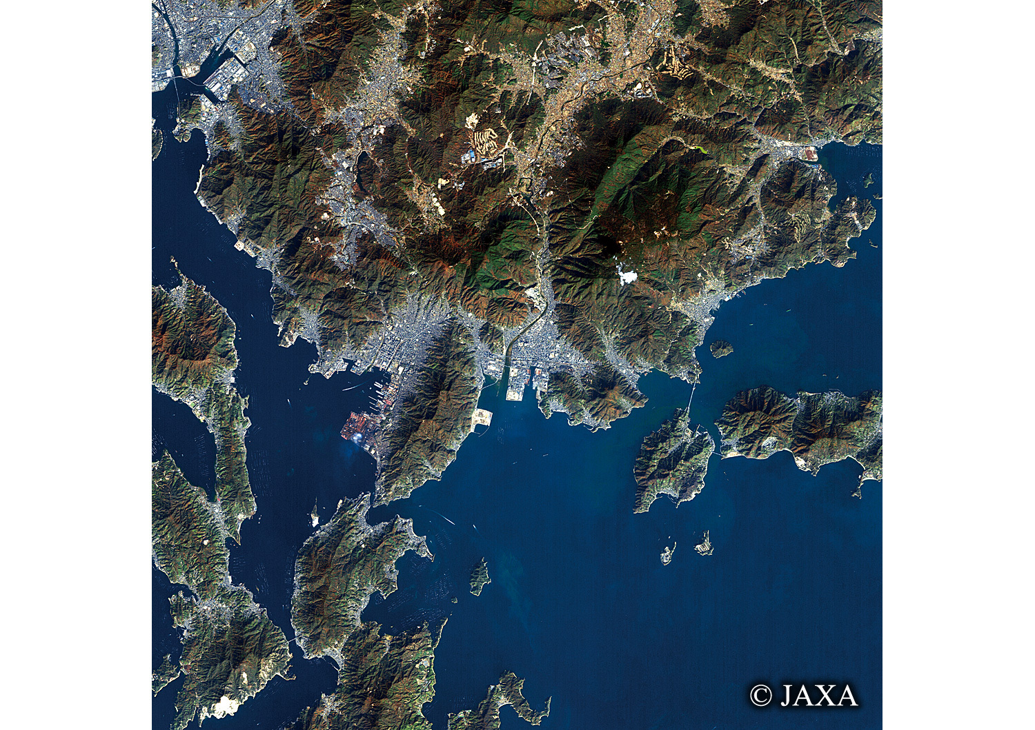 だいちから見た日本の都市 呉市:衛星画像