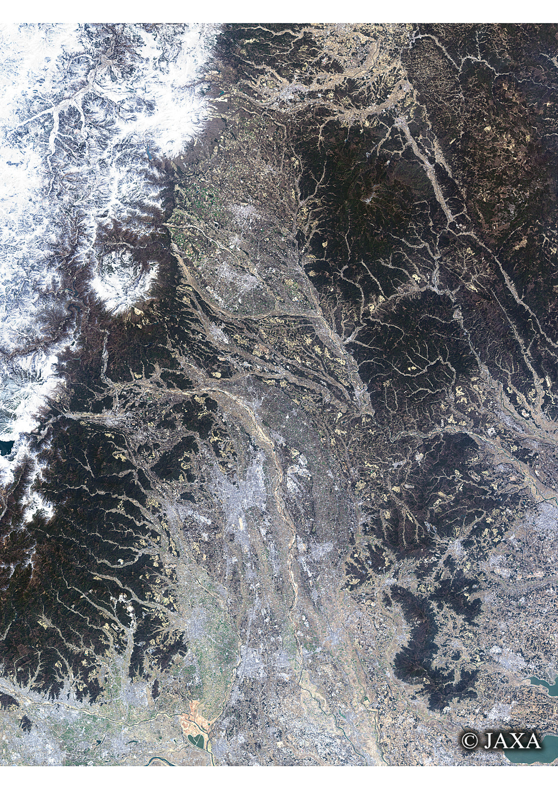 だいちから見た日本の都市 栃木県:衛星画像