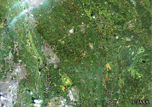 だいちから見た日本の都市 高根沢町：衛星画像