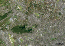 だいちから見た日本の都市 所沢市：衛星画像