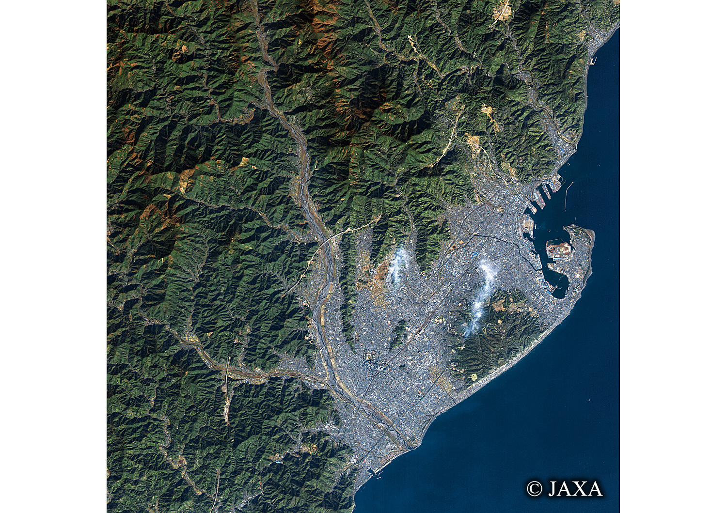 だいちから見た日本の都市 静岡市:衛星画像
