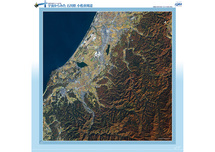 だいちから見た日本の都市 小松市：衛星画像（ポスター仕上げ）