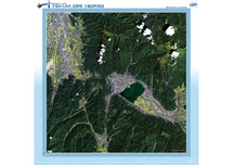 だいちから見た日本の都市 下諏訪町：衛星画像（ポスター仕上げ）
