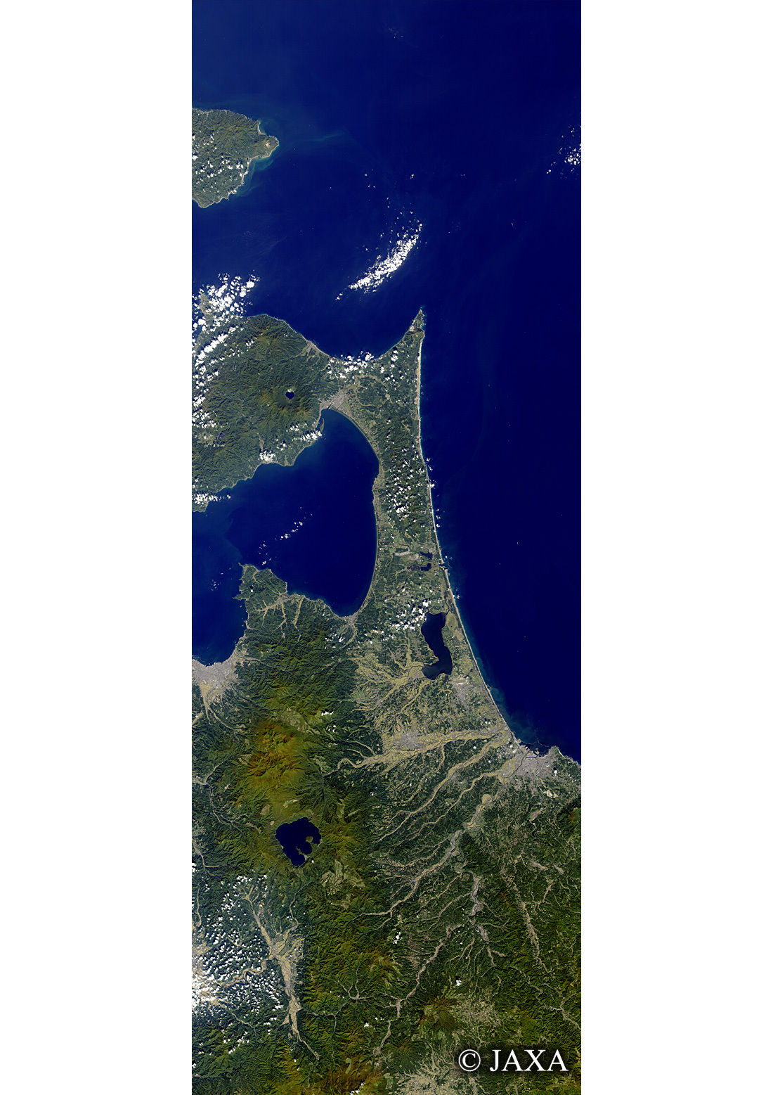だいちから見た日本の都市 下北半島:衛星画像