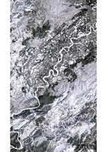 だいちから見た世界の都市 the Yukon River：衛星画像