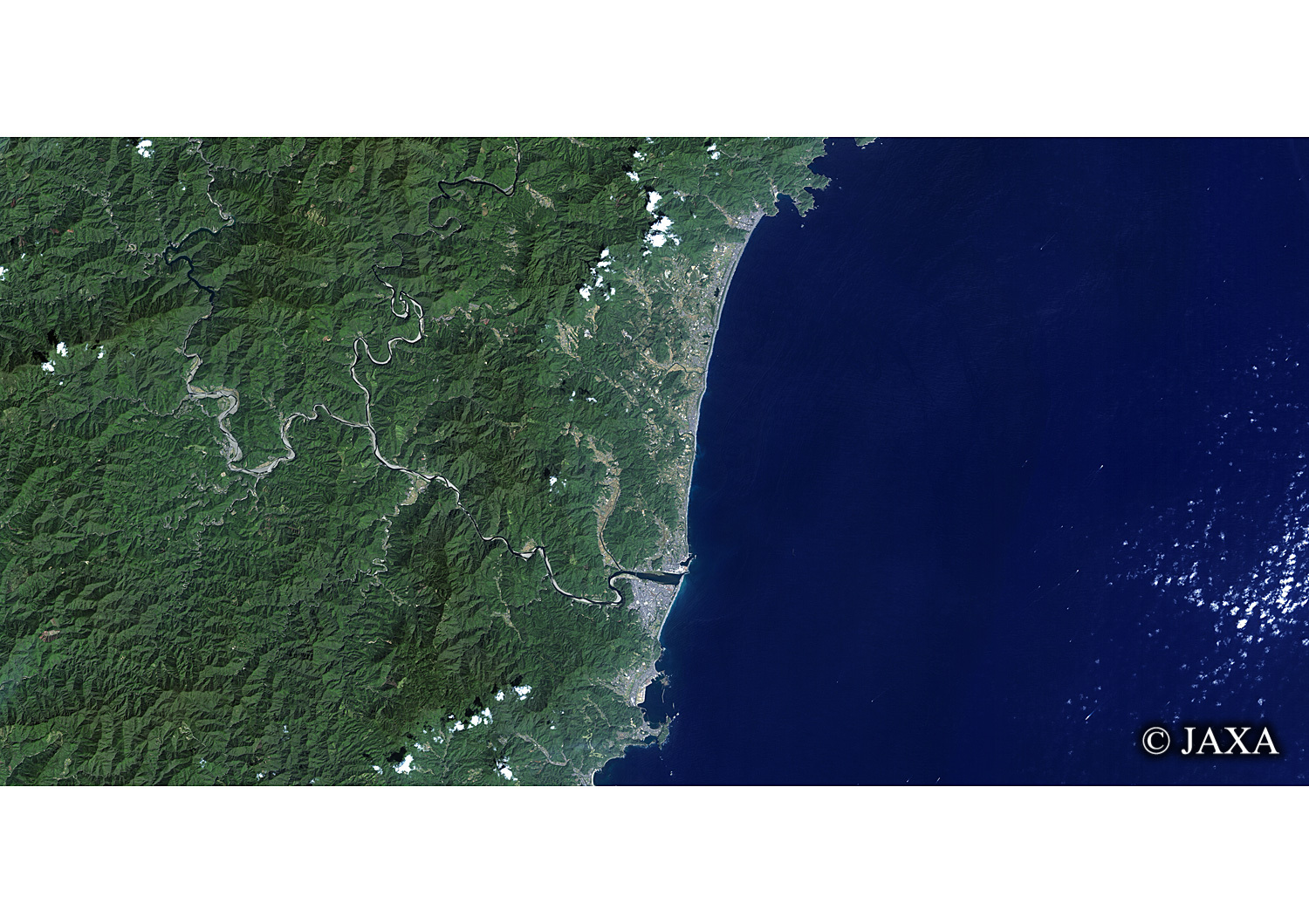 だいちから見た日本の都市 紀伊山地の霊場と参詣道:衛星画像