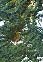 だいちから見た日本の都市 乗鞍岳：衛星画像