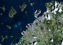だいちから見た日本の都市 丸亀市周辺：衛星画像