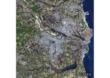 だいちから見た日本の都市 水戸市周辺：衛星画像