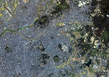 だいちから見た日本の都市 長久手市と周辺地域：衛星画像